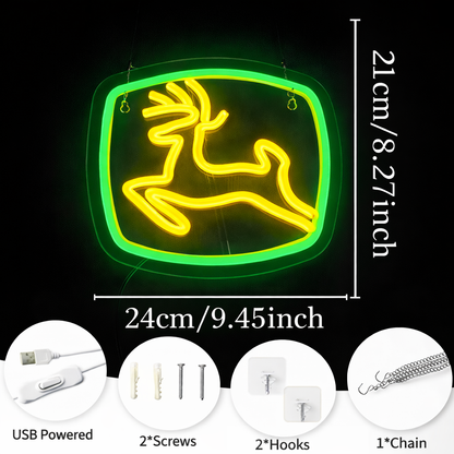 Deere Farmer Neon Sign