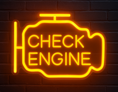 Check Engine Light Neon Sign