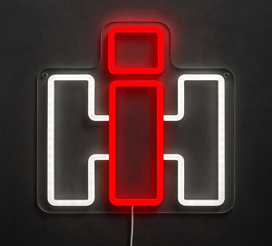 IH International Tractor Farmer Neon Sign
