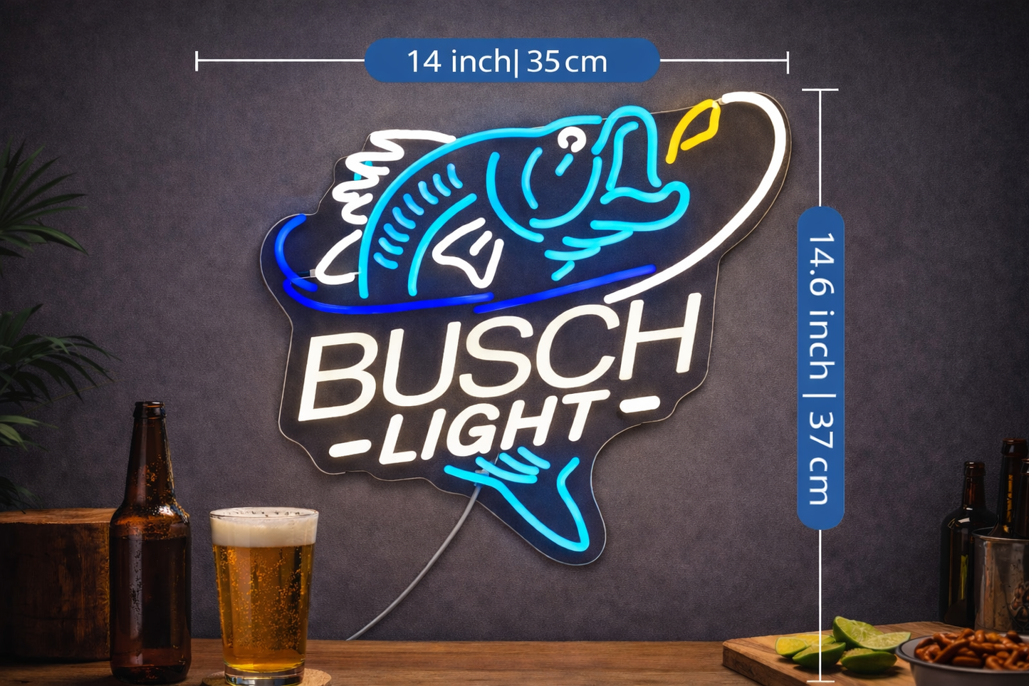 Fishing Beer Neon Sign
