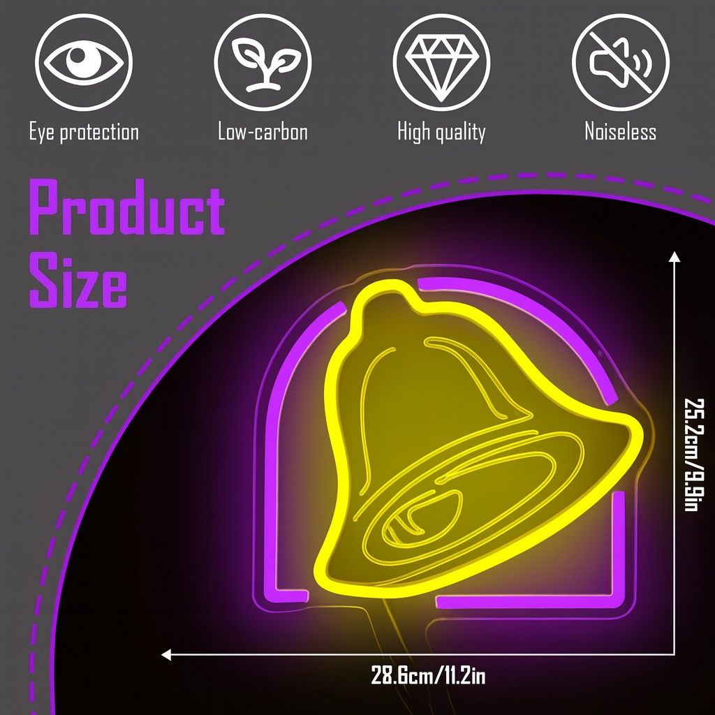 Taco Bell Food Restaurant Neon Sign