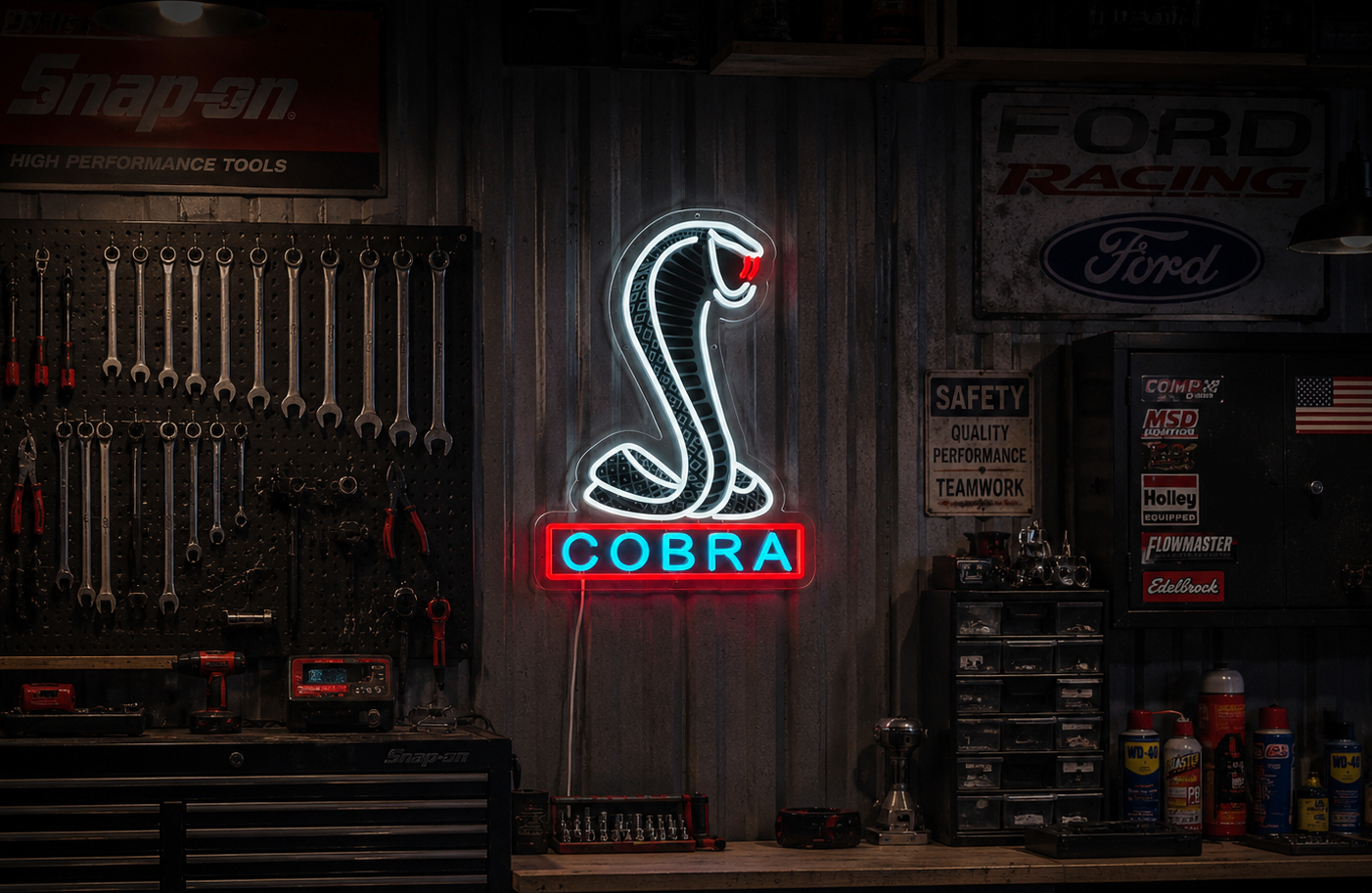 Shelby Cobra Ford Mustang Neon Sign
