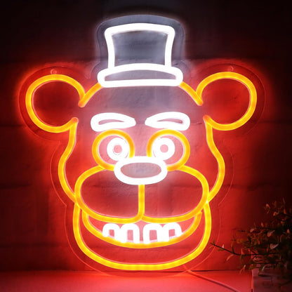 FNAF Five Nights at Freddy's Neon Sign Decor