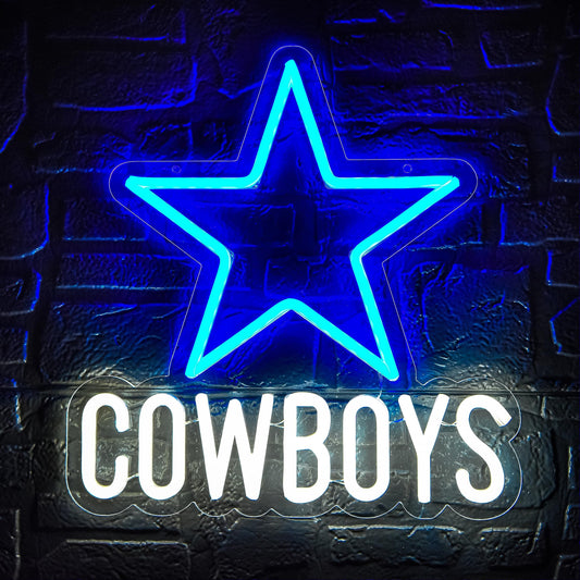 Cowboys NFL Football Neon Sign