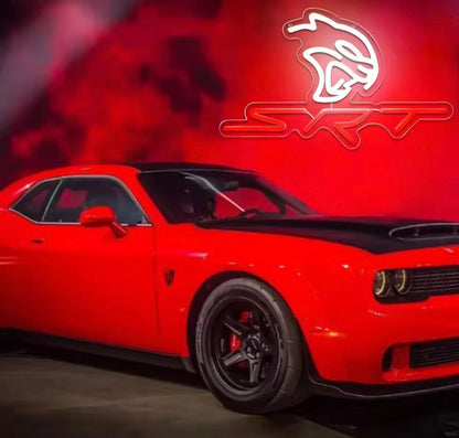 Hellcat SRT Sports Car Neon Sign