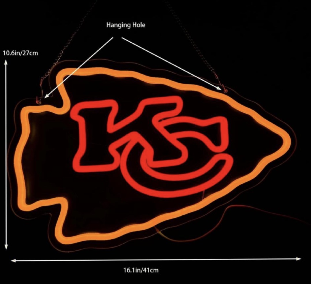 Kansas City Cheifs Football Neon Sign