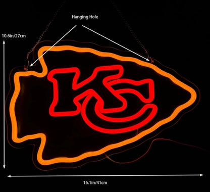 Kansas City Cheifs Football Neon Sign