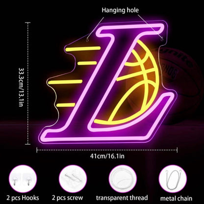 LA Lakers NBA Neon Sign