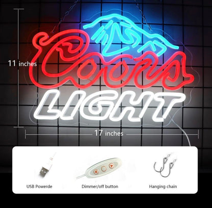 Coors Light Beer Neon Sign