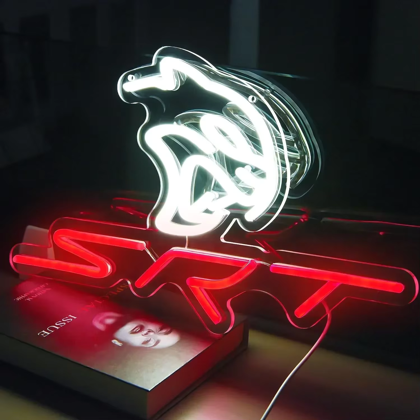 Hellcat SRT Sports Car Neon Sign